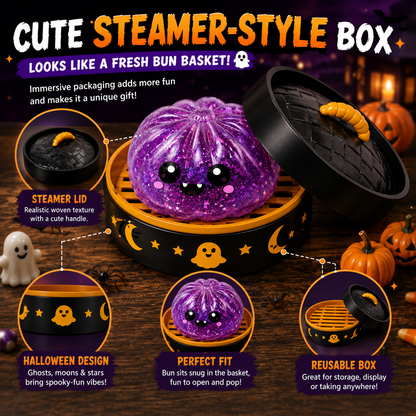 Pureluxo®70% OFF TODAY🎃 Halloween Steamed Bun Squishy Mystery Box Toy💝💝