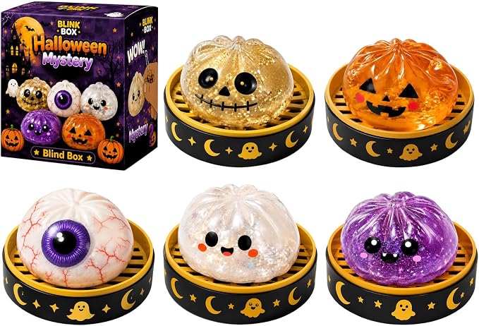 Pureluxo®70% OFF TODAY🎃 Halloween Steamed Bun Squishy Mystery Box Toy💝💝