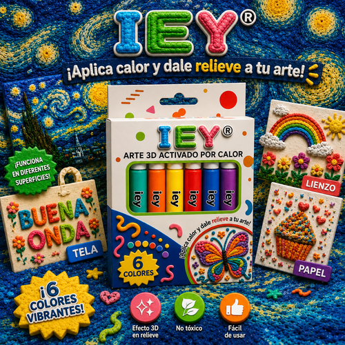 🖍️ IEY® Pluma de Arte en Relieve 3D
