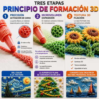 🖍️ IEY® Pluma de Arte en Relieve 3D