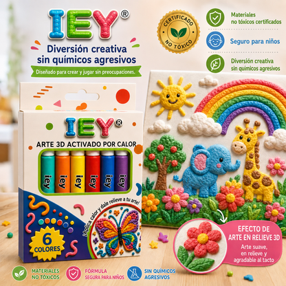 🖍️ IEY® Pluma de Arte en Relieve 3D