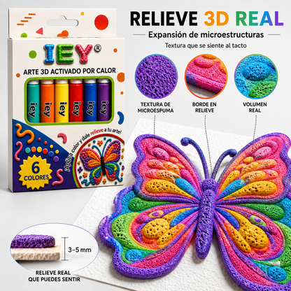 🖍️ IEY® Pluma de Arte en Relieve 3D